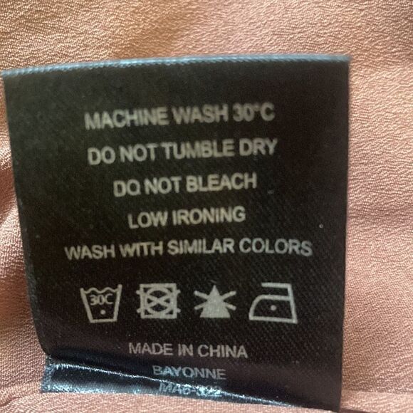 MAAC London Barican Printed Long Sheer Sleeve Jumpsuit. Rust Brown/Navy. Size XS - Picture 7 of 7